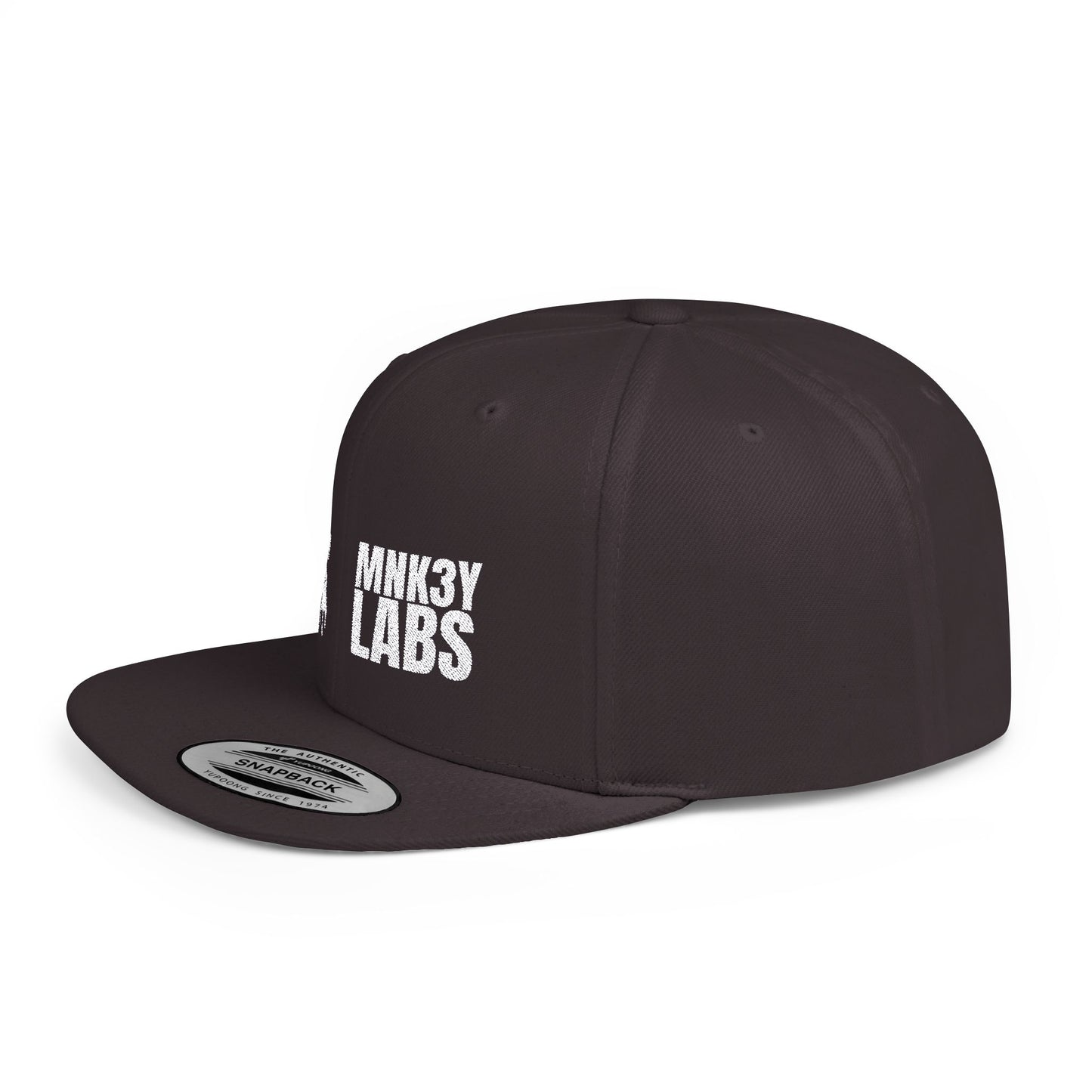 MNK3YLABS LOGO Flat Bill Cap.