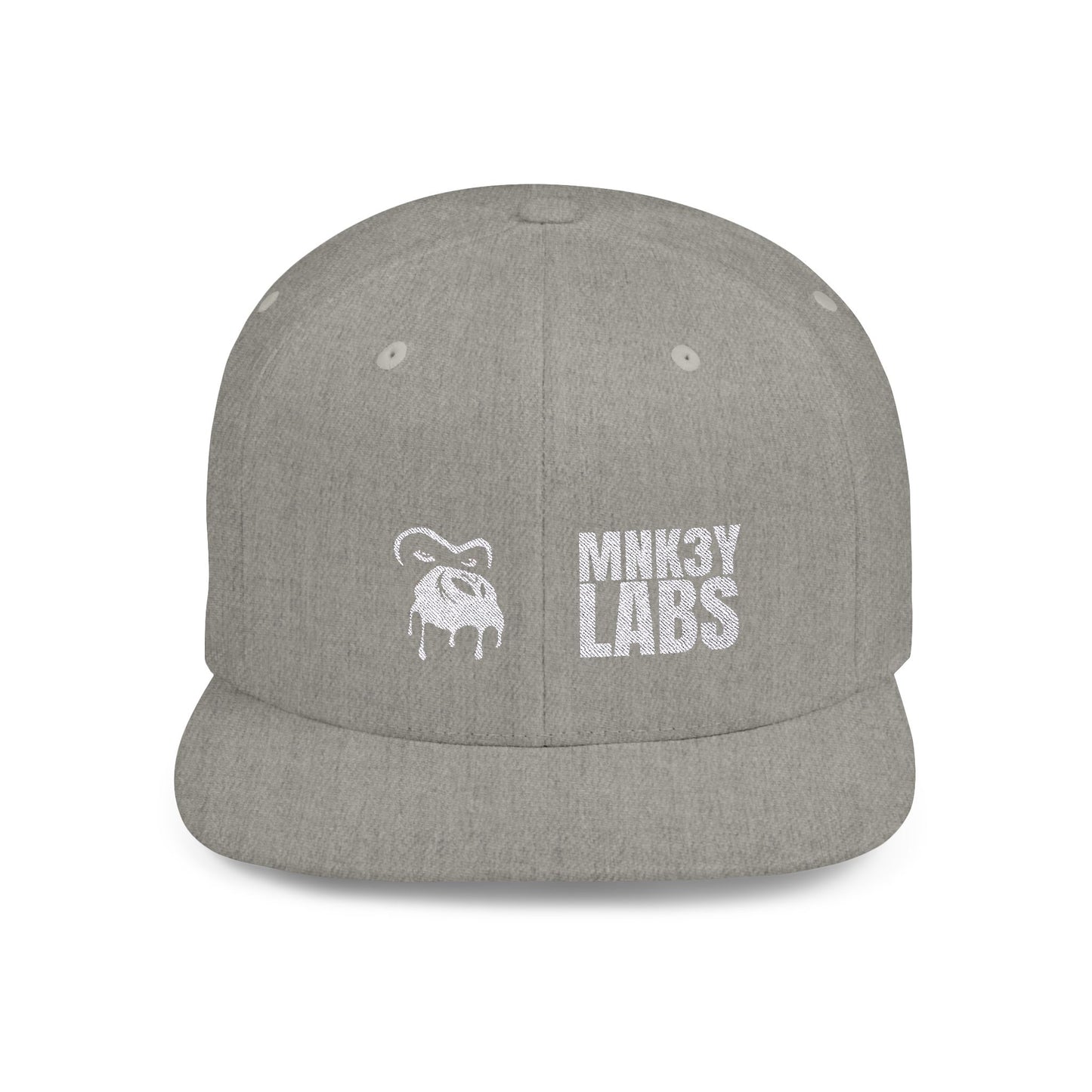 MNK3YLABS LOGO Flat Bill Cap.