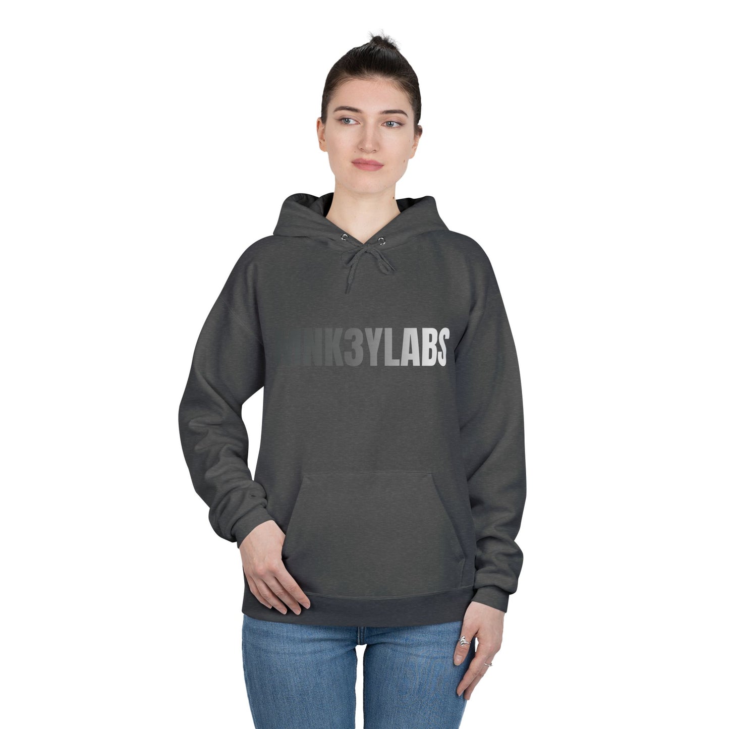 MNK3YLABS Grey Gradient LOGO Hoodie.