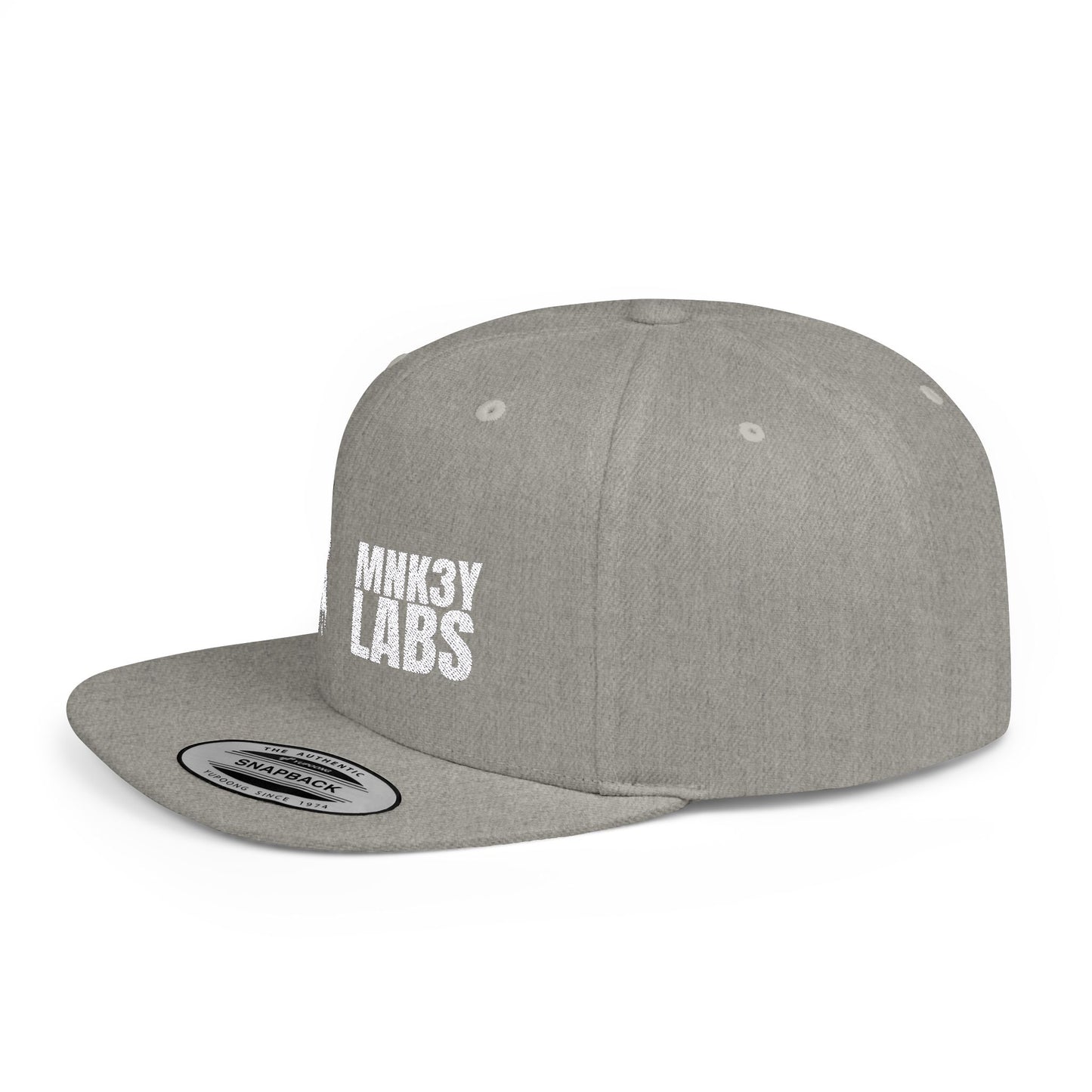 MNK3YLABS LOGO Flat Bill Cap.