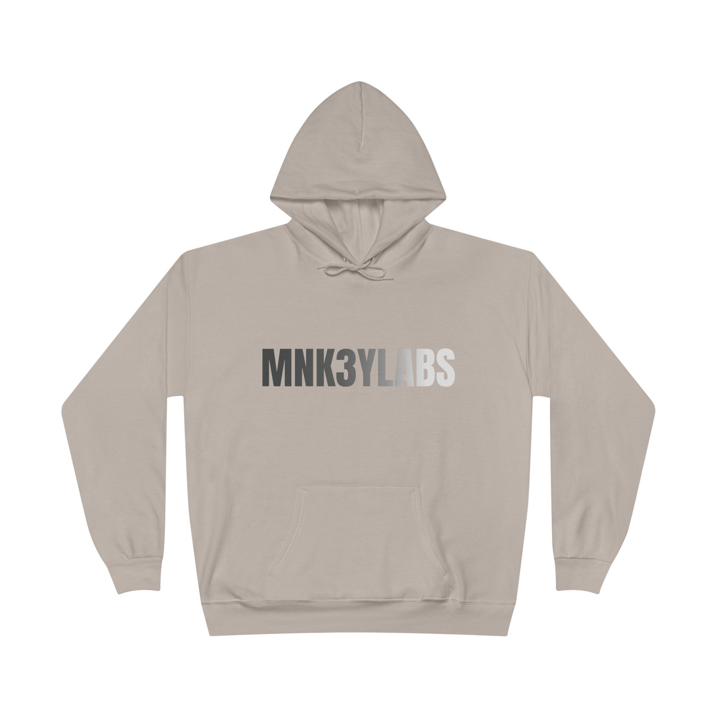 MNK3YLABS Grey Gradient LOGO Hoodie.