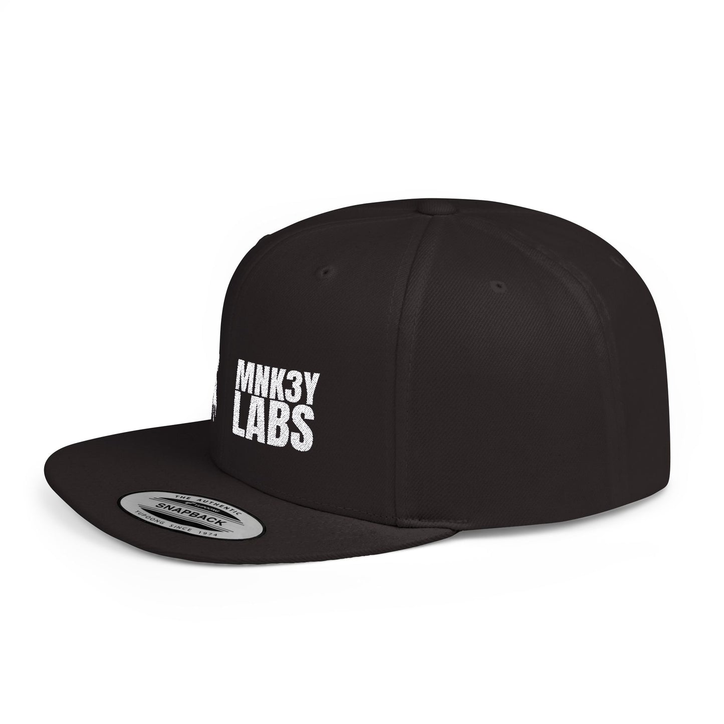 MNK3YLABS LOGO Flat Bill Cap.