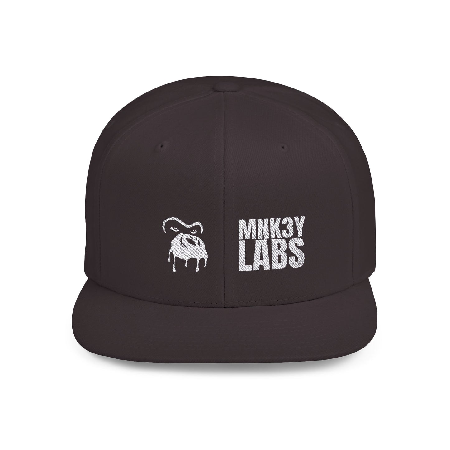 MNK3YLABS LOGO Flat Bill Cap.