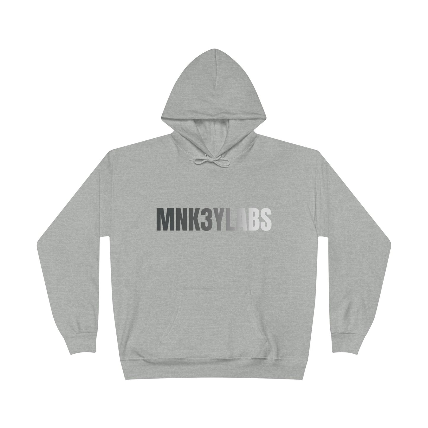 MNK3YLABS Grey Gradient LOGO Hoodie.