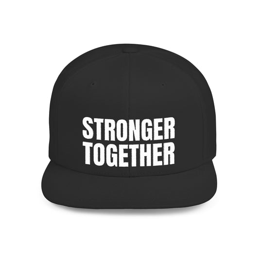Stronger Together Flat Bill Snapback Hat