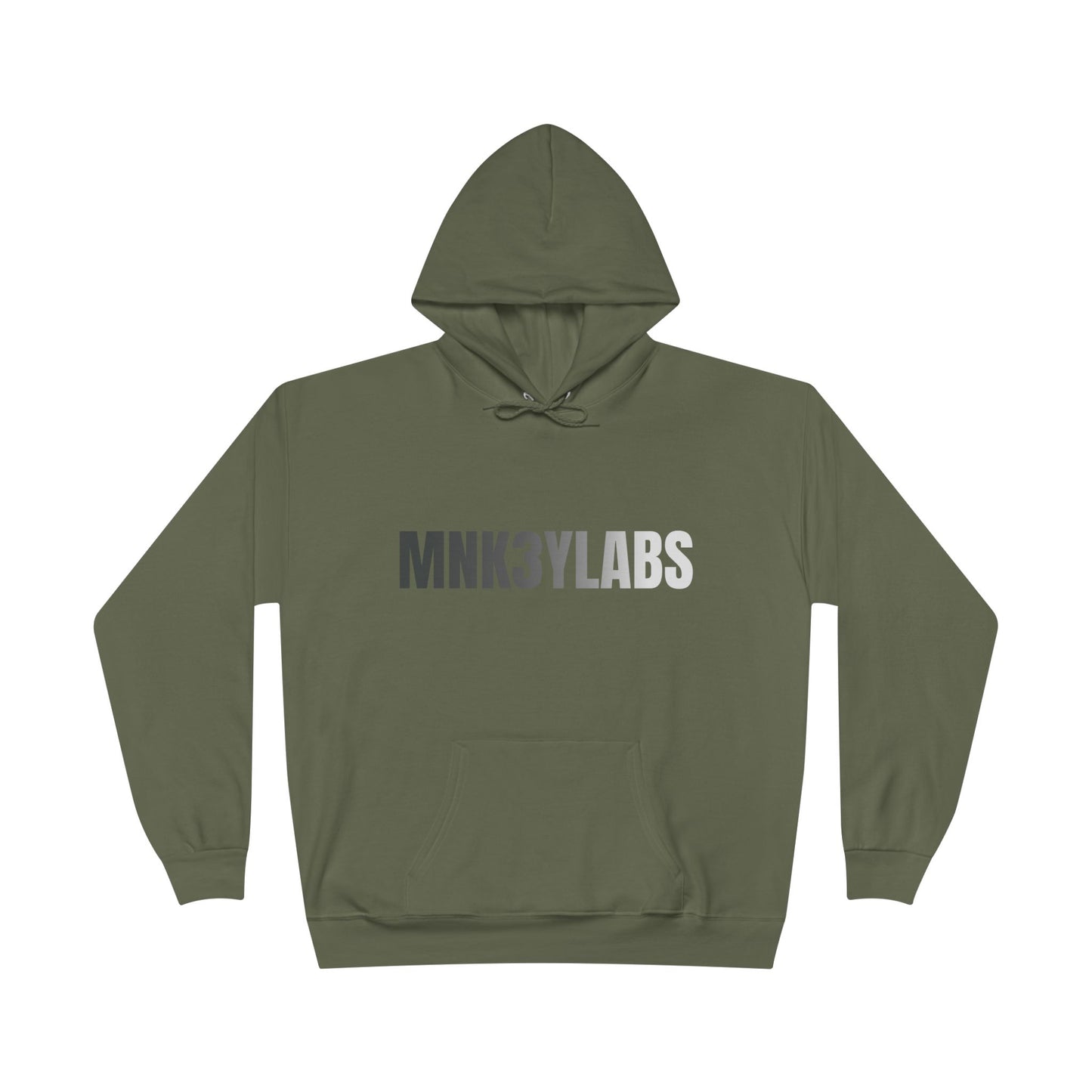 MNK3YLABS Grey Gradient LOGO Hoodie.