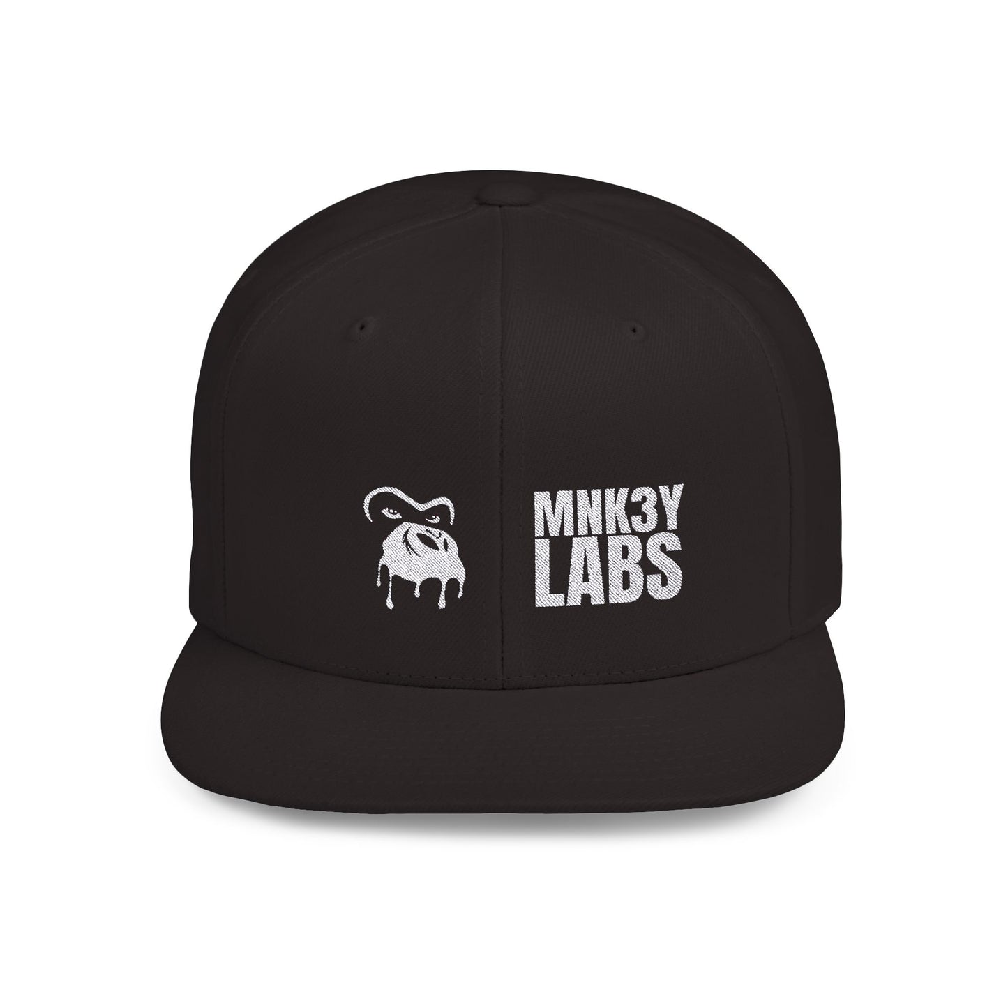 MNK3YLABS LOGO Flat Bill Cap.