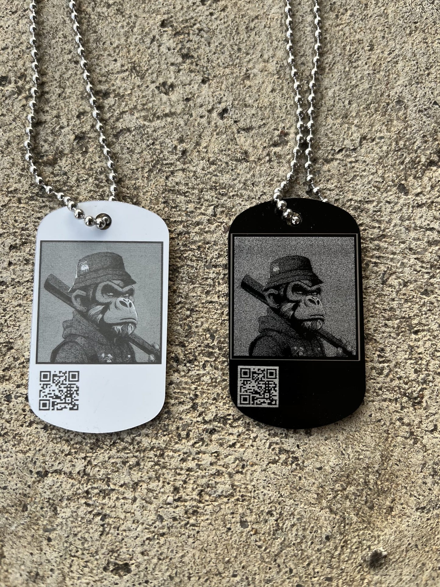 MNK3YS Laser Engraved Dog Tags